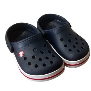 Toddler navy blue crocs !